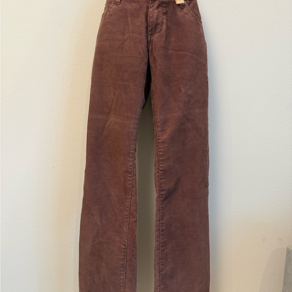 Vintage Etnies Y2K Women’s Corduroy Skate Jeans in Washed Burgundy Size 3